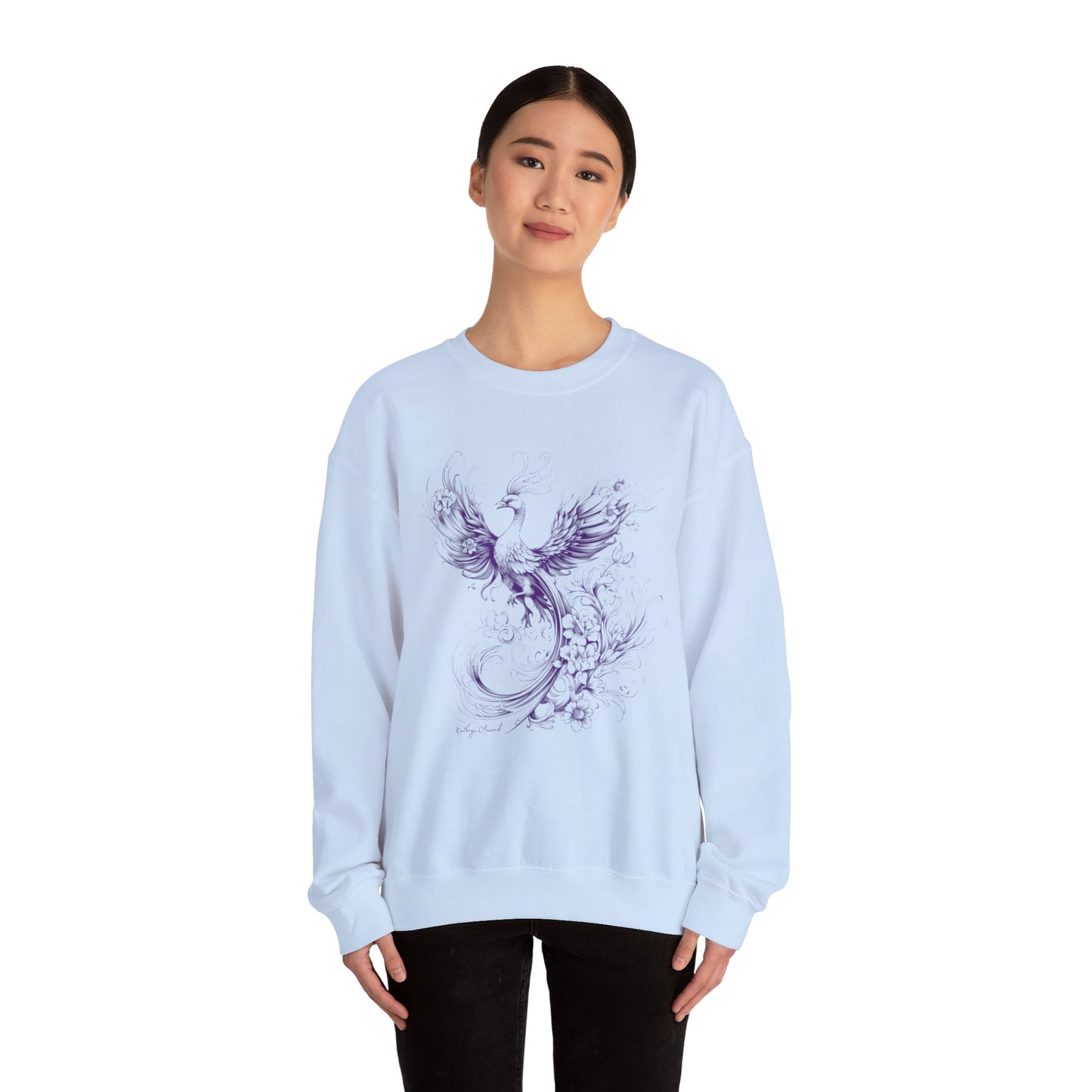 Phoenix Rising (Purple) Heavy Blend™ Crewneck Sweatshirt