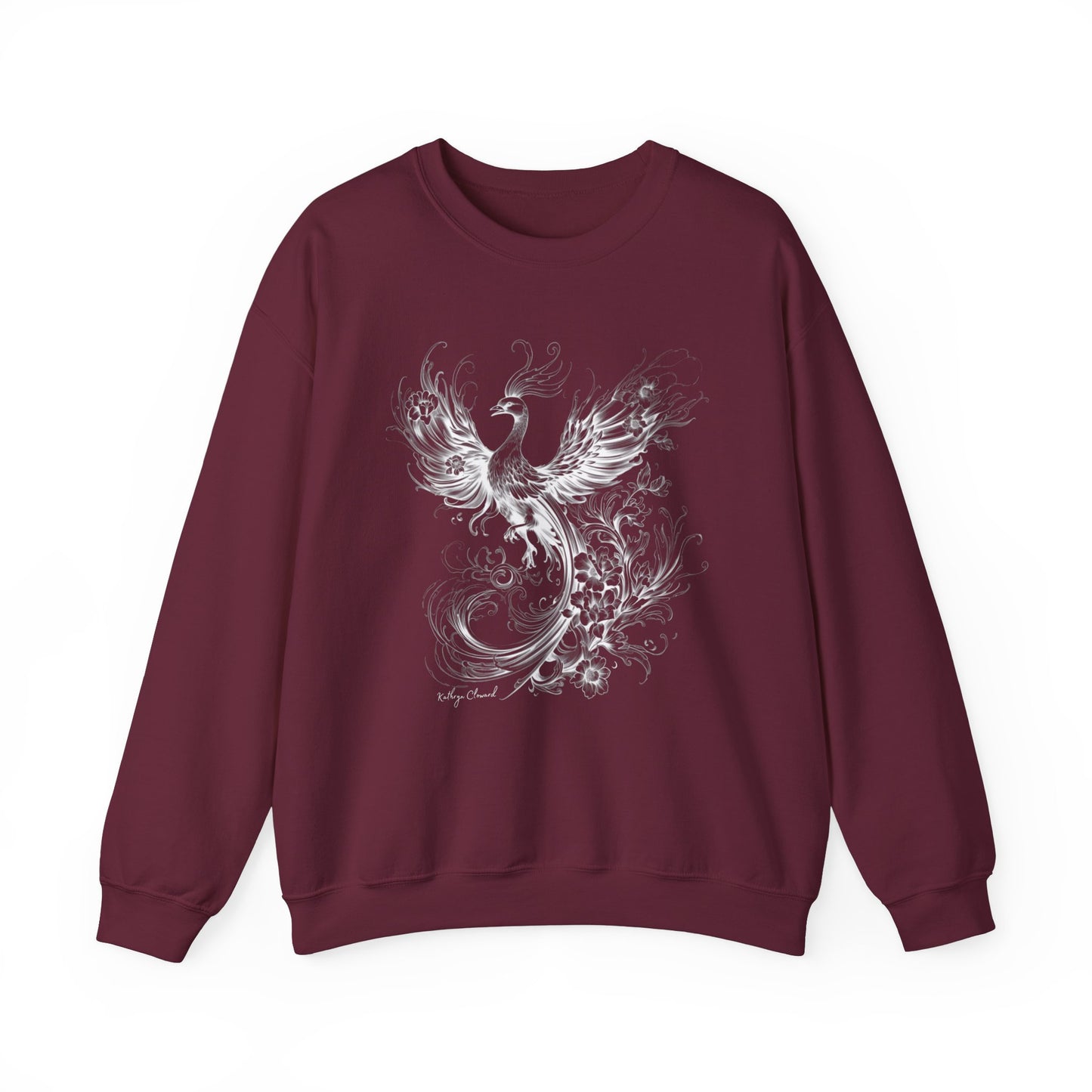 Phoenix Rising (White) Heavy Blend™ Crewneck Sweatshirt