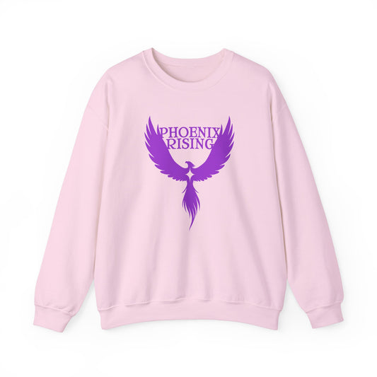 Phoenix Rising Purple with Star Crewneck Sweatshirt