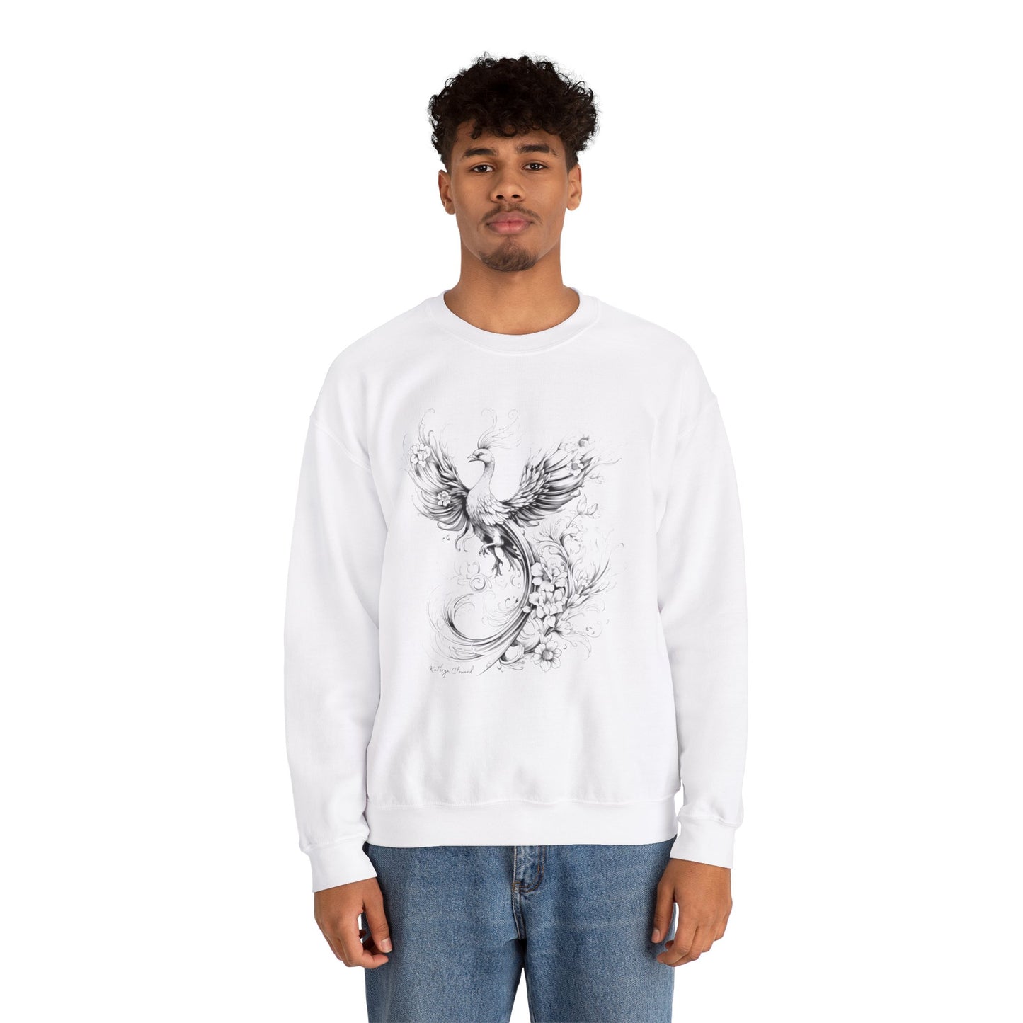 Phoenix Rising (Black) Heavy Blend™ Crewneck Sweatshirt