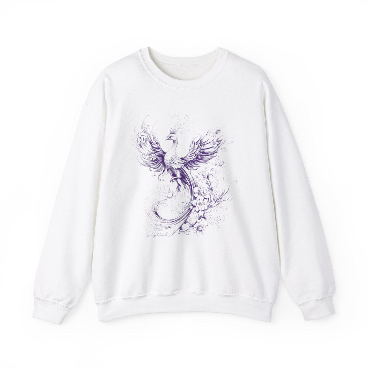 Phoenix Rising (Purple) Heavy Blend™ Crewneck Sweatshirt