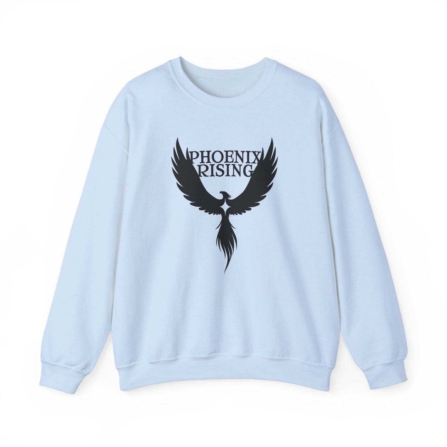 Phoenix Rising Black with Star Crewneck Sweatshirt