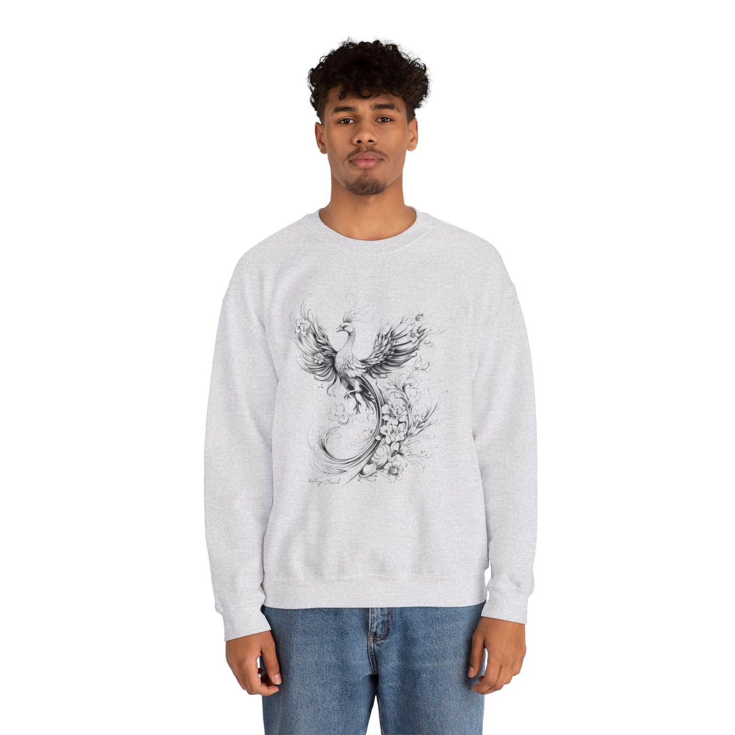 Phoenix Rising (Black) Heavy Blend™ Crewneck Sweatshirt