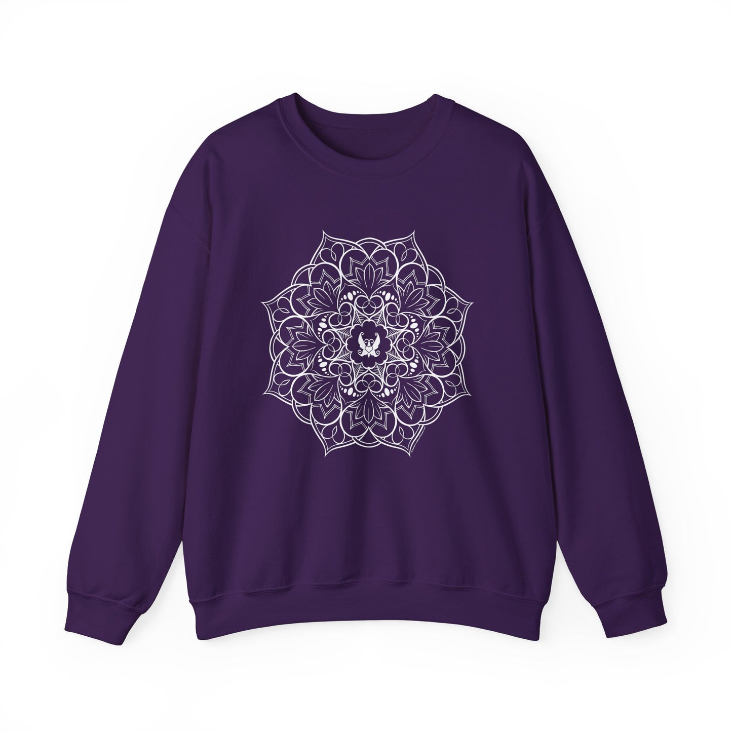 Mandala (White) Heavy Blend™ Crewneck Sweatshirt