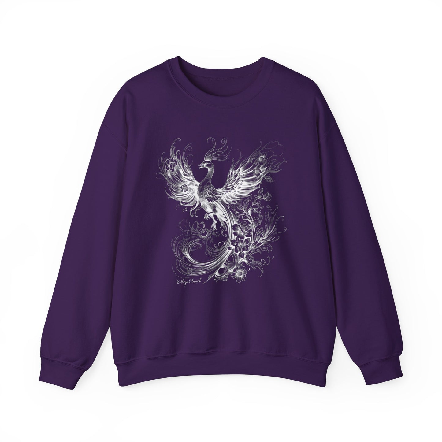 Phoenix Rising (White) Heavy Blend™ Crewneck Sweatshirt