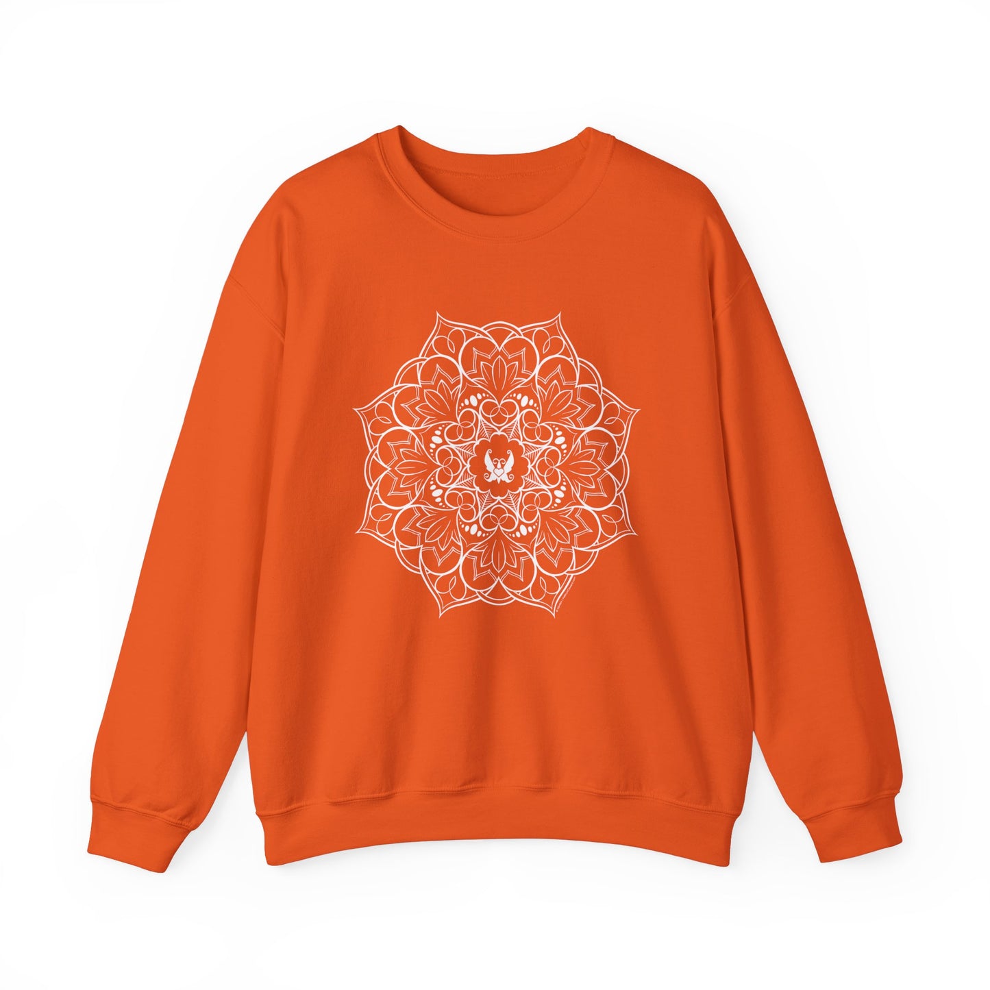 Mandala (White) Heavy Blend™ Crewneck Sweatshirt