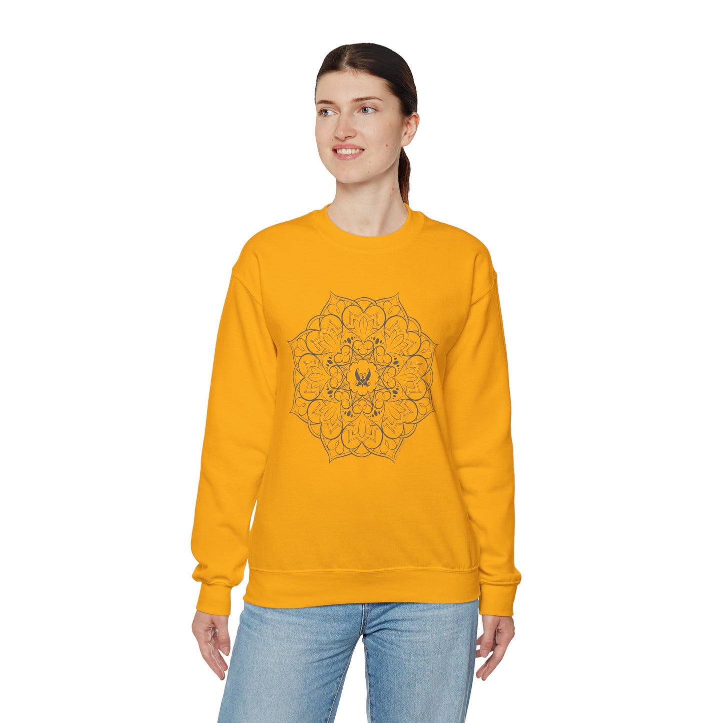 Mandala (Grey) Heavy Blend™ Crewneck Sweatshirt