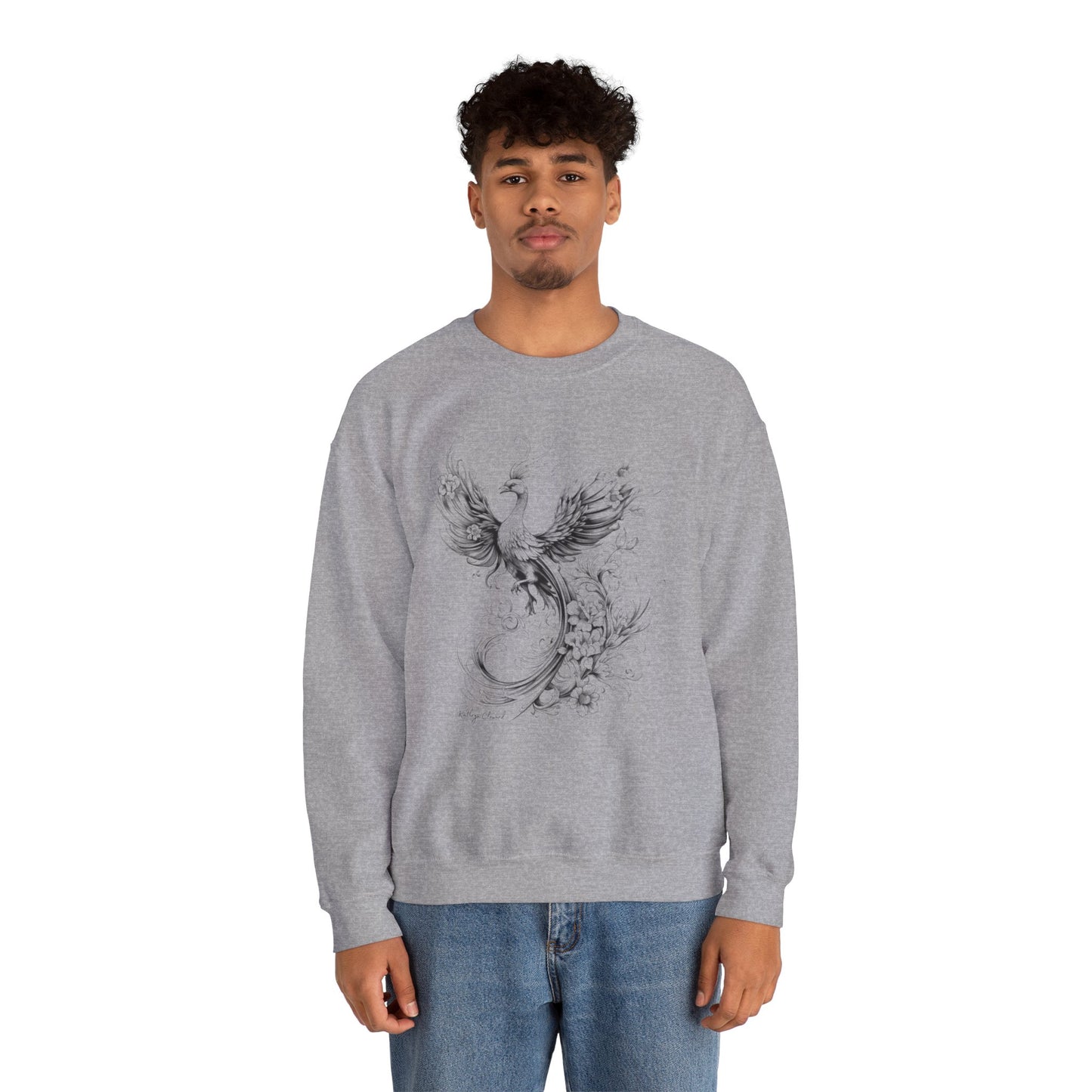 Phoenix Rising (Black) Heavy Blend™ Crewneck Sweatshirt