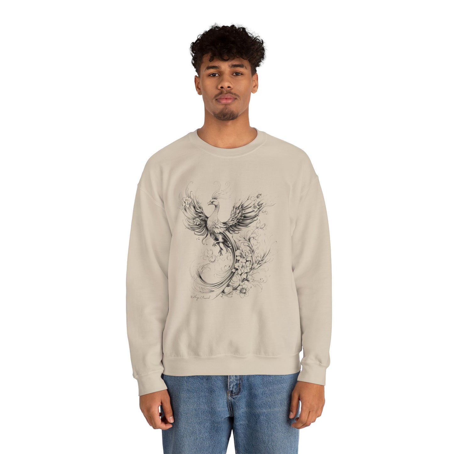 Phoenix Rising (Black) Heavy Blend™ Crewneck Sweatshirt