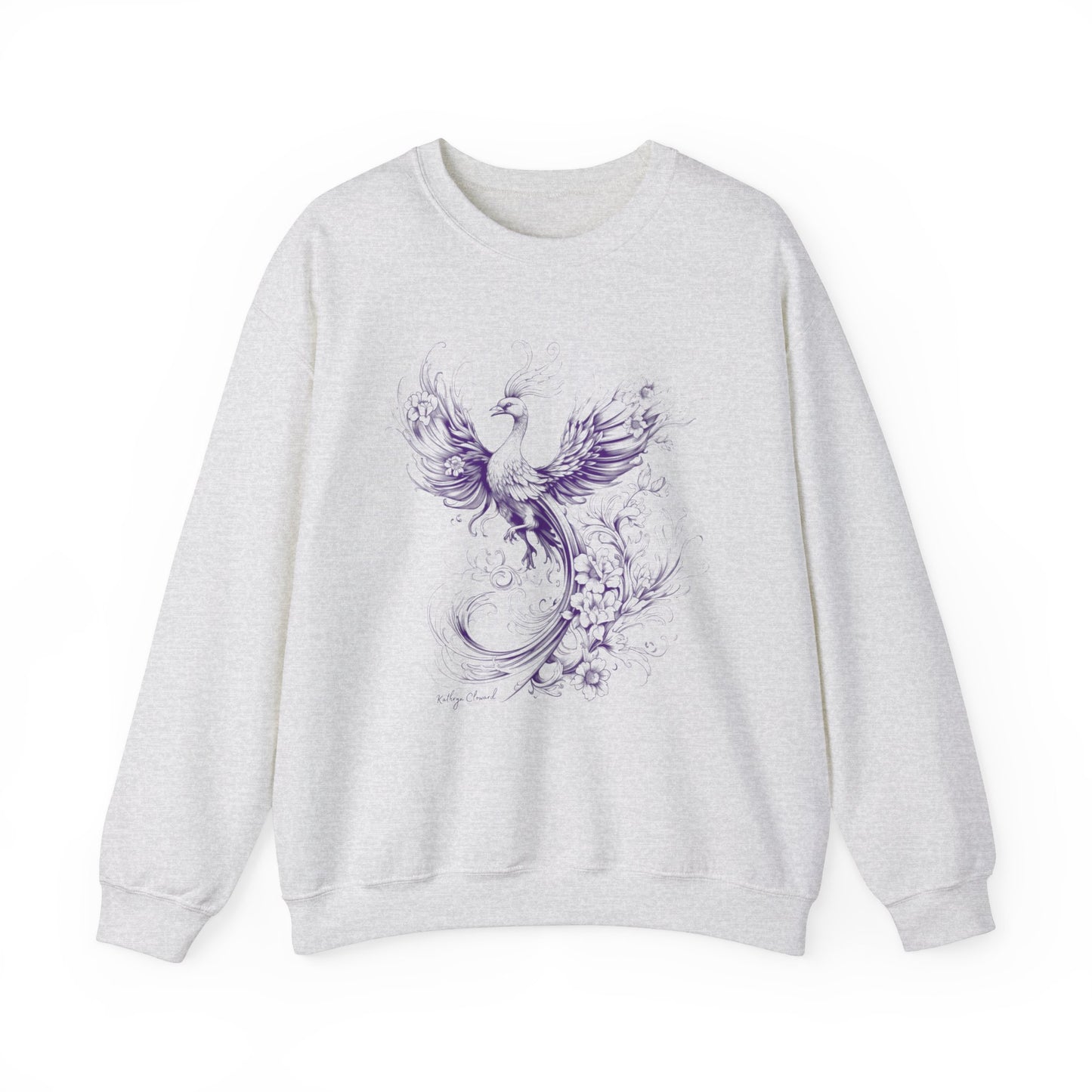 Phoenix Rising (Purple) Heavy Blend™ Crewneck Sweatshirt