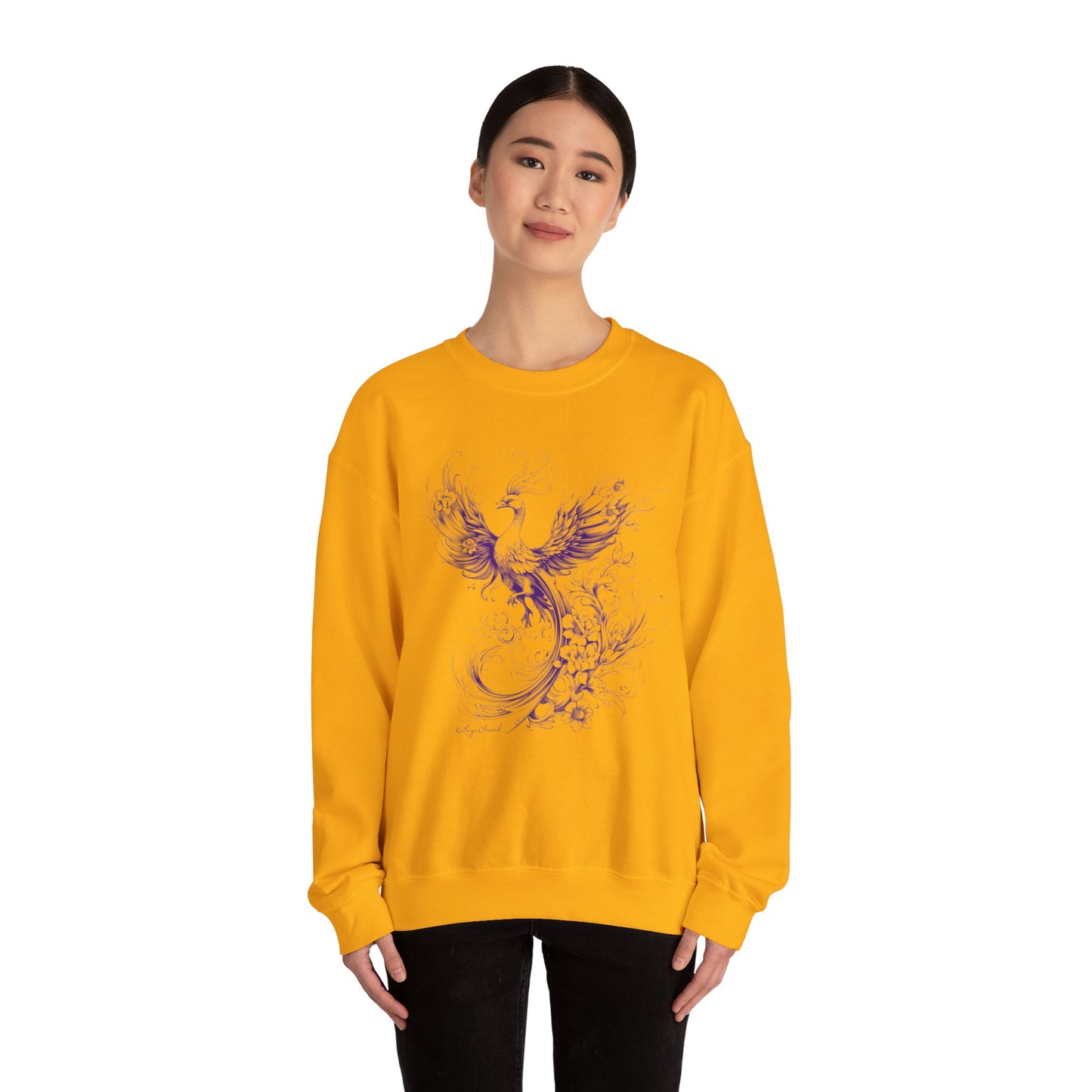 Phoenix Rising (Purple) Heavy Blend™ Crewneck Sweatshirt