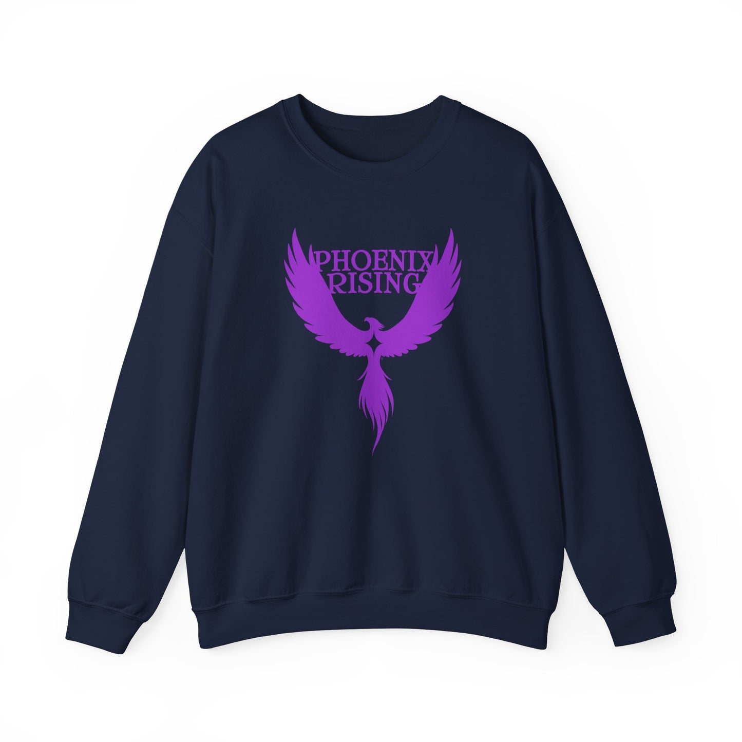 Phoenix Rising Purple with Star Crewneck Sweatshirt