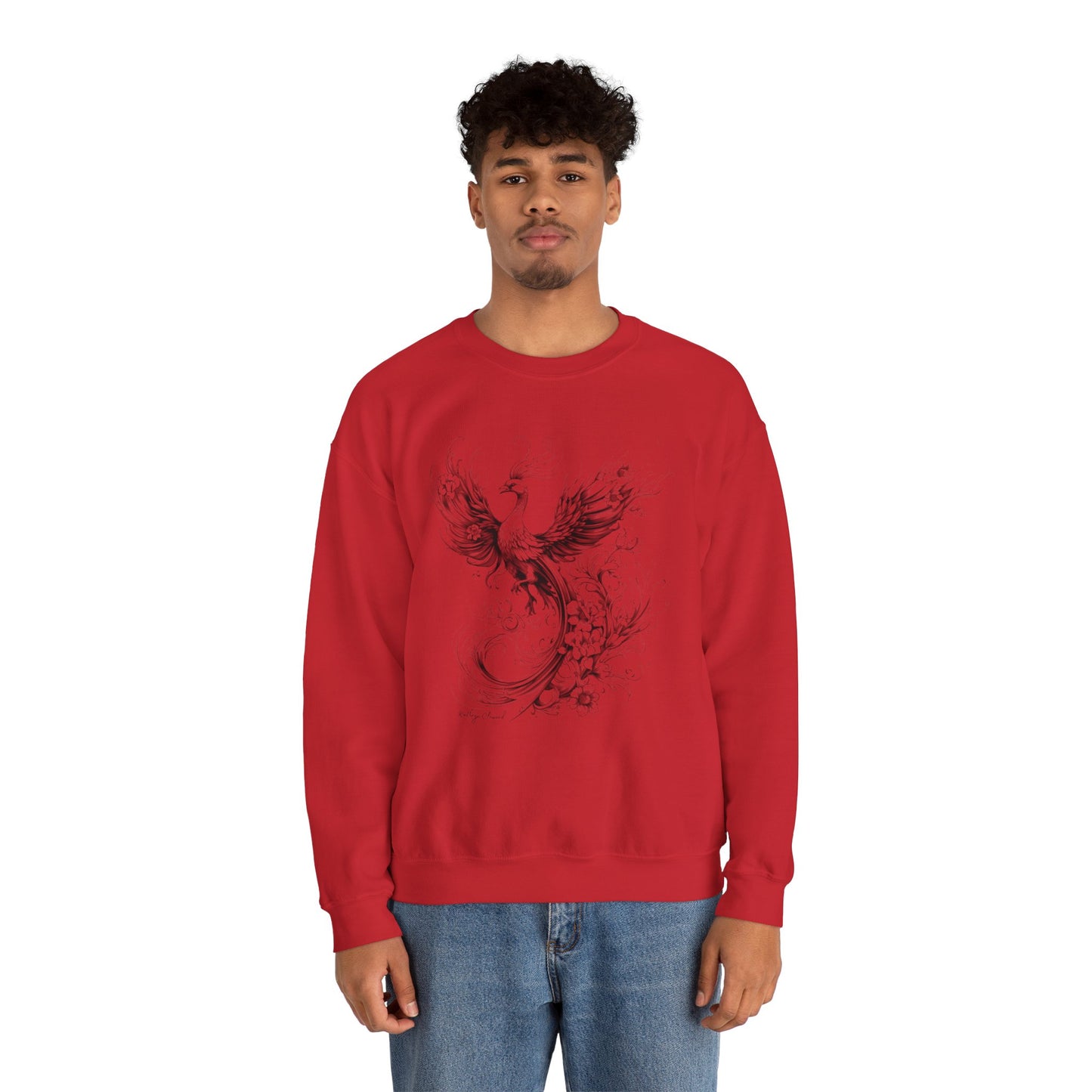 Phoenix Rising (Black) Heavy Blend™ Crewneck Sweatshirt