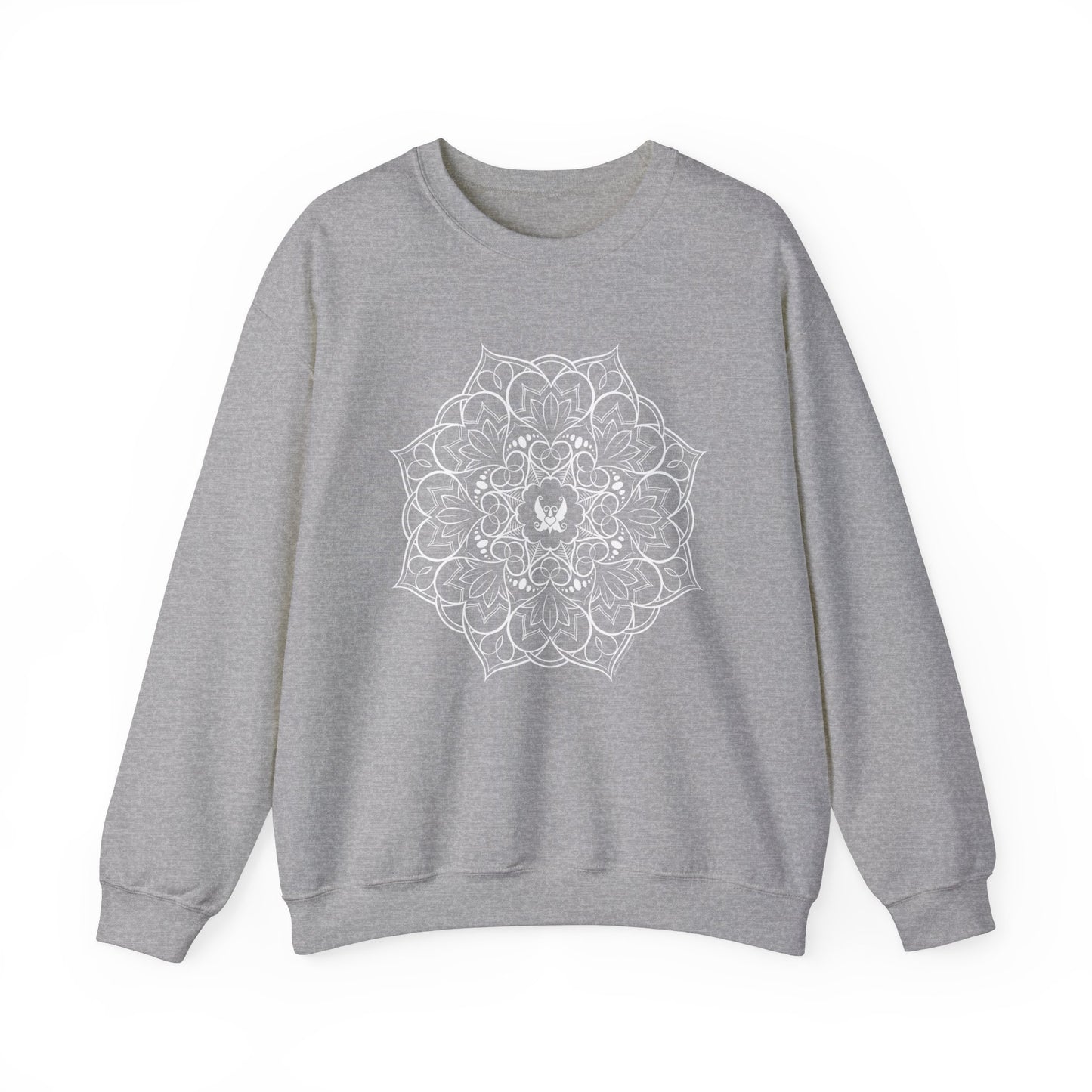 Mandala (White) Heavy Blend™ Crewneck Sweatshirt