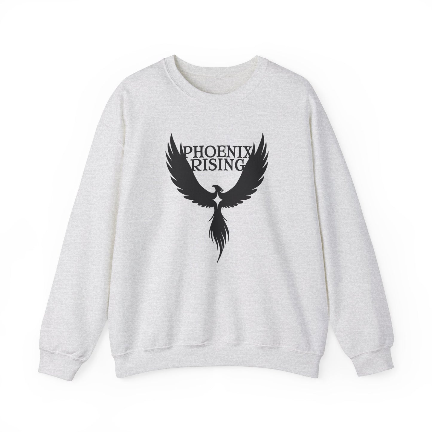 Phoenix Rising Black with Star Crewneck Sweatshirt