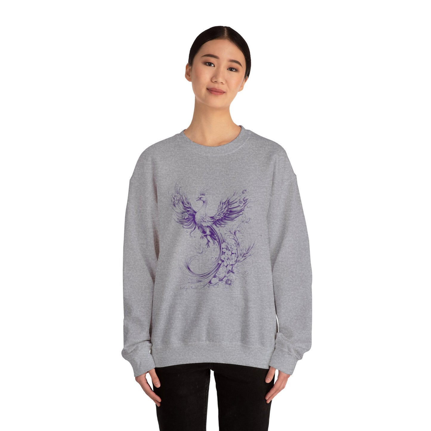 Phoenix Rising (Purple) Heavy Blend™ Crewneck Sweatshirt