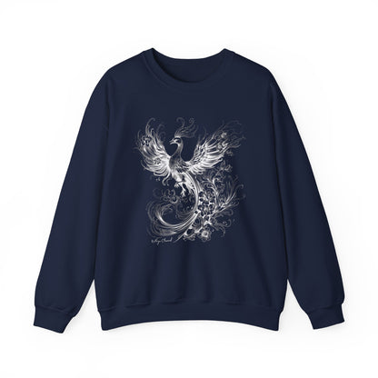 Phoenix Rising (White) Heavy Blend™ Crewneck Sweatshirt