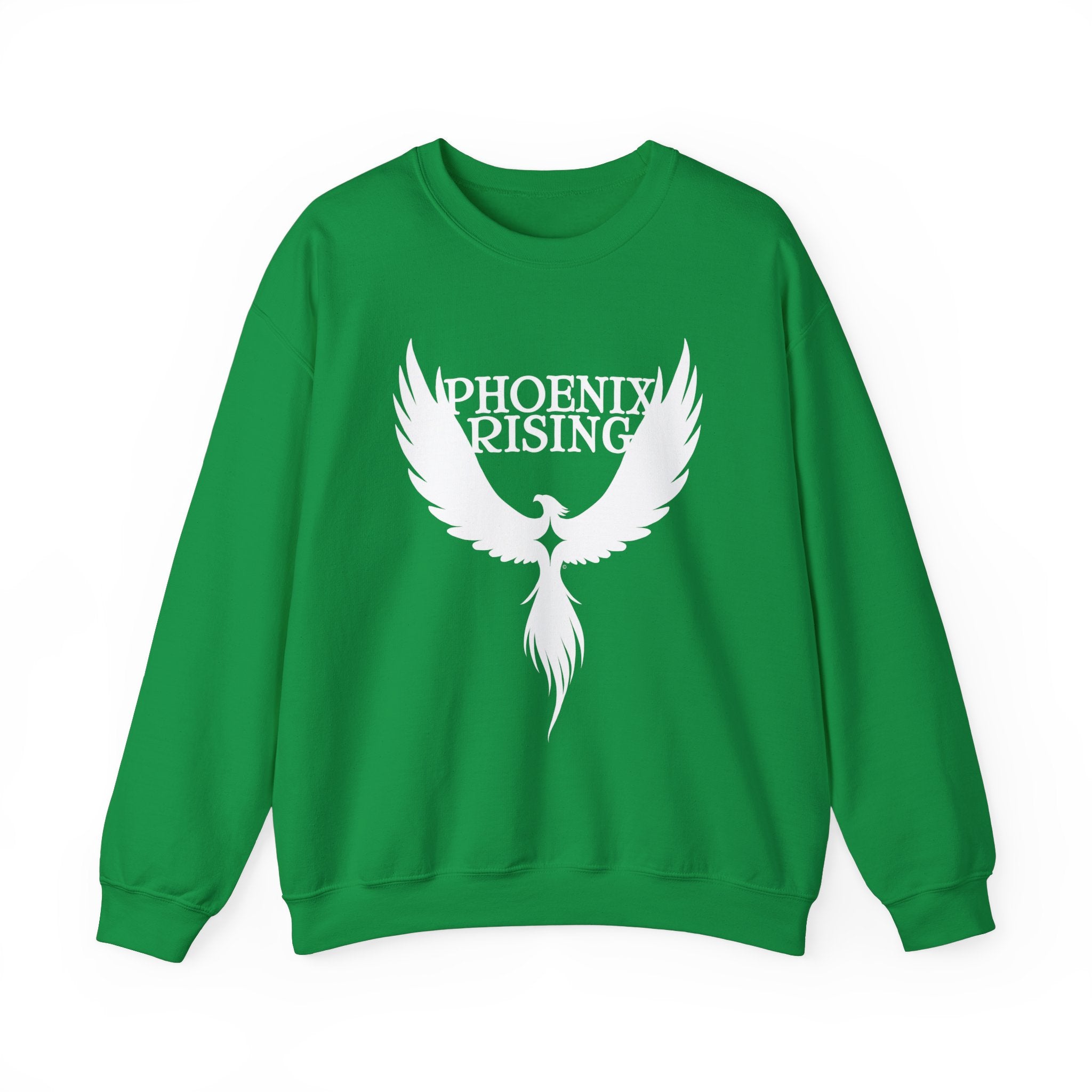 Phoenix Rising White with Star Heavy Blend™ Crewneck