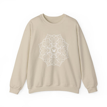 Mandala (White) Heavy Blend™ Crewneck Sweatshirt
